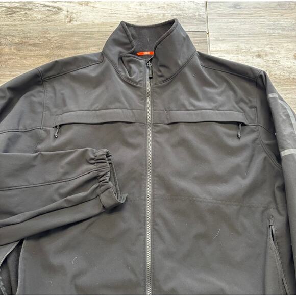 5.11 Tactical Softshell Jacket Series Chameleon Black Mens XL Full Zip Utility - Picture 2 of 10